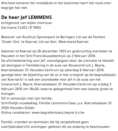 Jef Lemmens