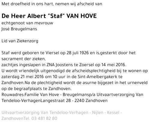 Albert Van Hove