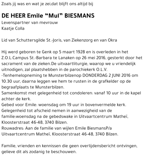 Emile “Mul” Biesmans
