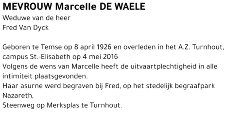 Marcelle De Waele