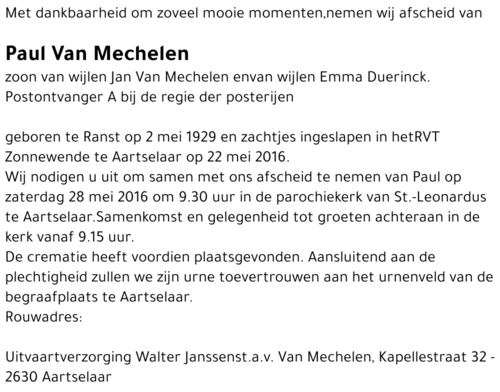 Paul Van Mechelen
