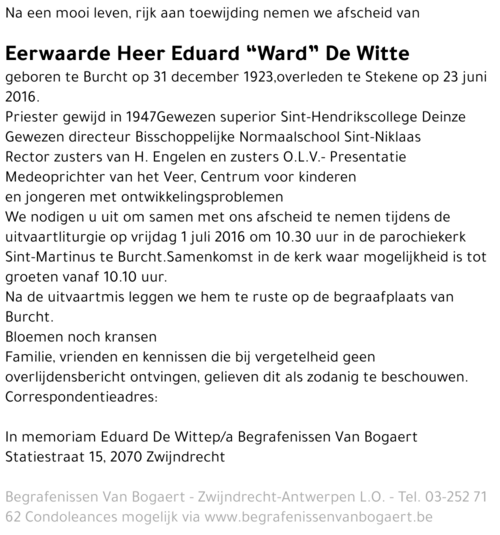Eduard De Witte