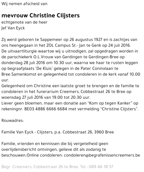 Christine Clijsters