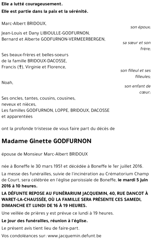 Ginette GODFURNON