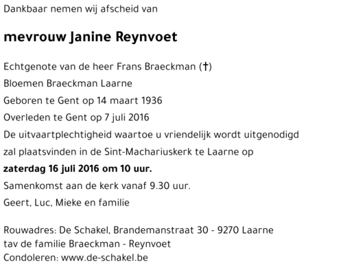 Janine Reynvoet