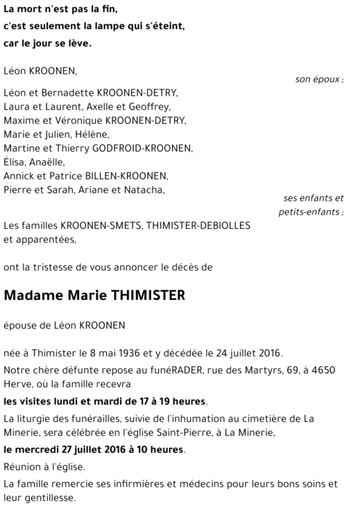 Marie THIMISTER