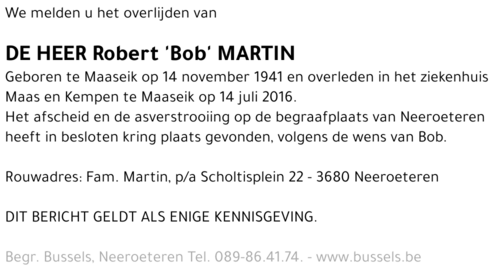 Robert 'Bob' MARTIN