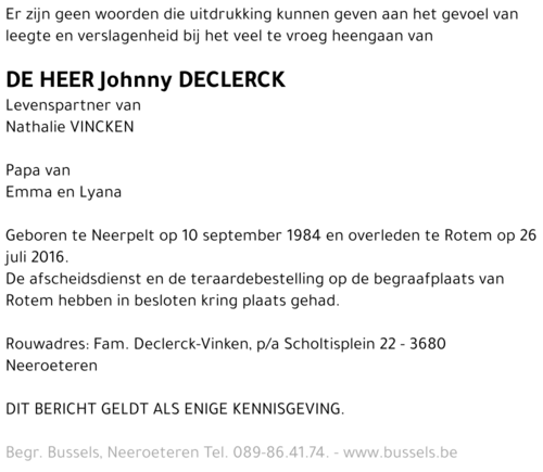 Johnny DECLERCK
