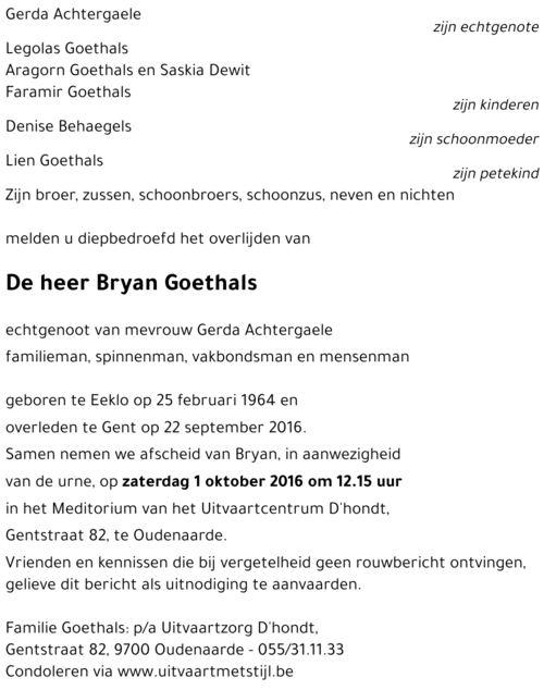 Bryan Goethals
