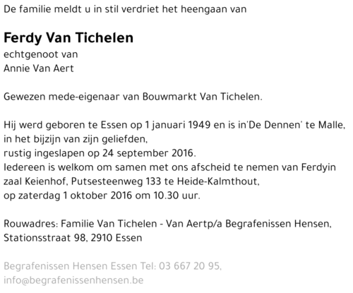 Ferdy Van Tichelen