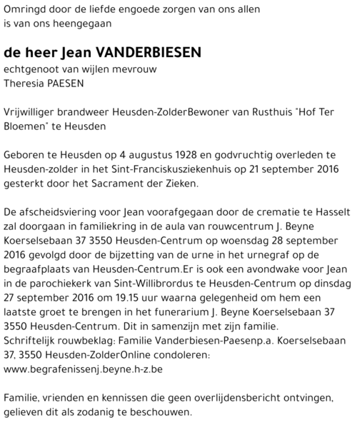 Jean Vanderbiesen