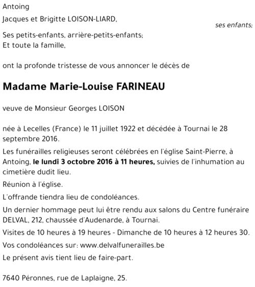 Marie-Louise FARINEAU