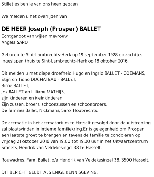 Joseph (Prosper) Ballet
