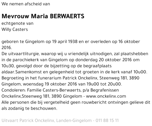 Maria Berwaerts
