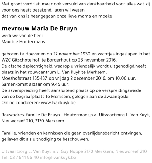 Maria De Bruyn