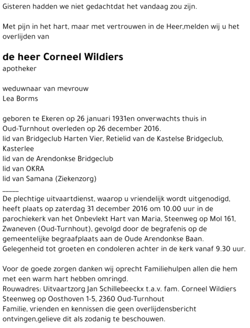 Corneel Wildiers