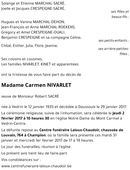 Carmen NIVARLET