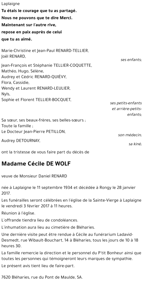 Cécile DE WOLF