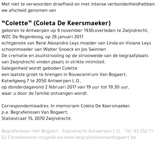 Coleta De Keersmaeker