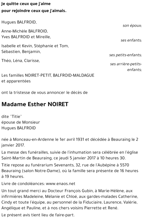 Esther NOIRET