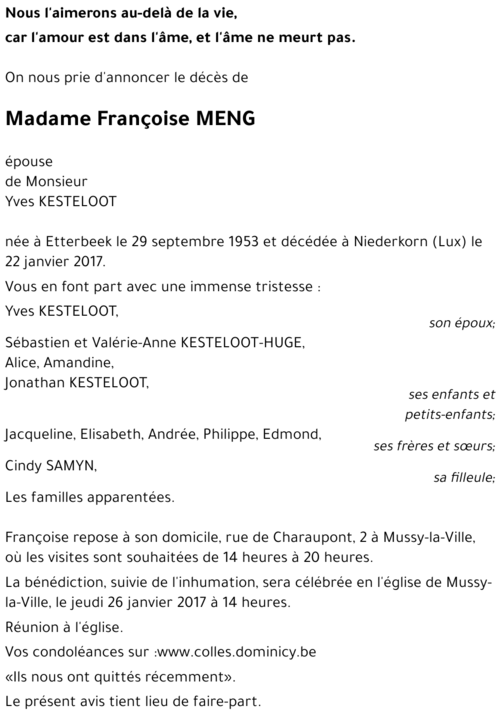 Françoise MENG