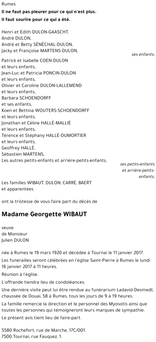 Georgette WIBAUT