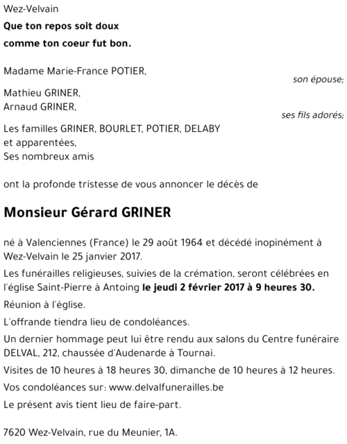 Gérard GRINER
