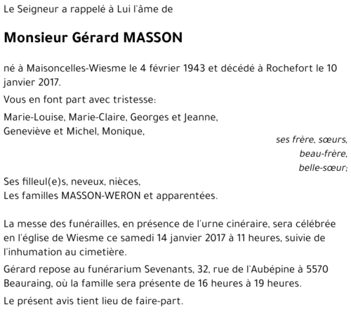 Gérard MASSON