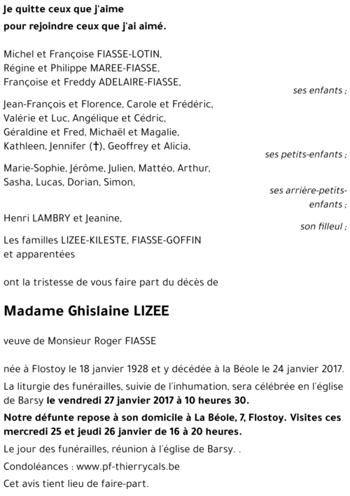 Ghislaine LIZEE