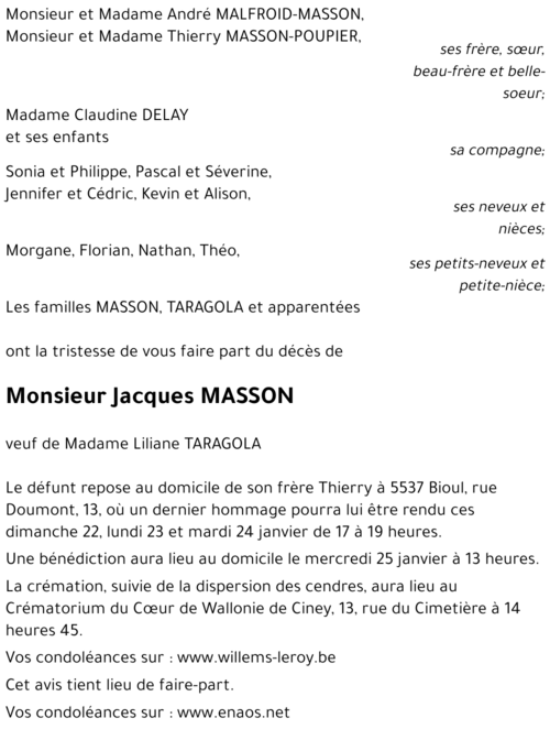 Jacques MASSON