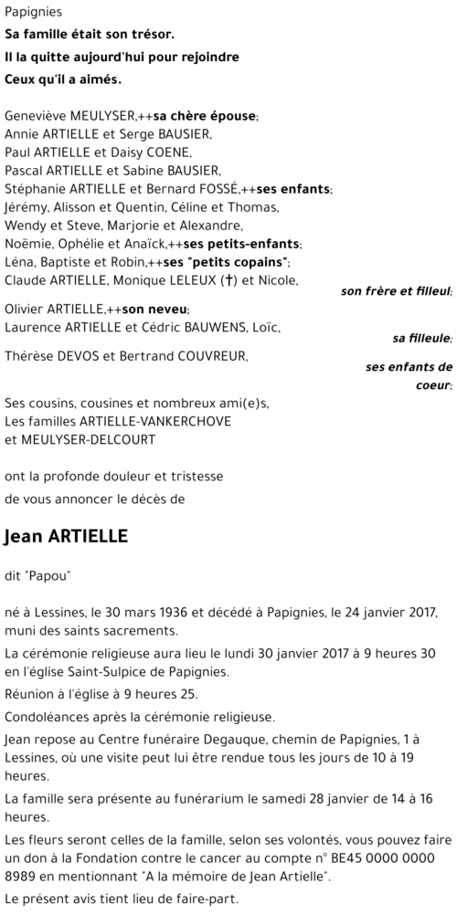 Jean ARTIELLE