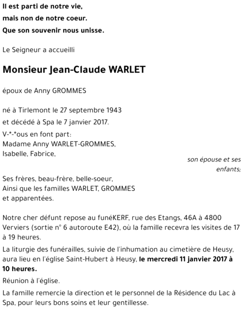 Jean-Claude WARLET