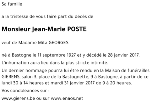 Jean-Marie POSTE