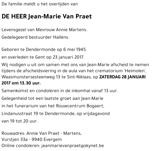 Jean-Marie Van Praet