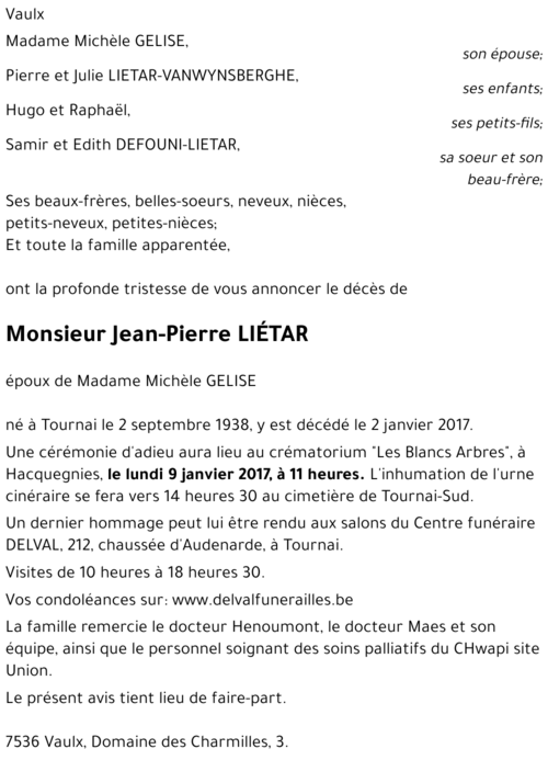 Jean-Pierre LIETAR