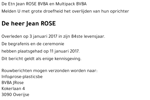 Jean ROSE