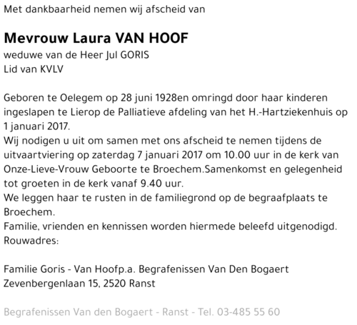 Laura Van Hoof