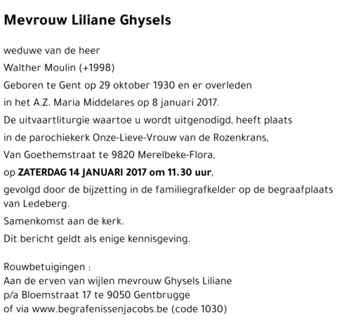 Liliane Ghysels