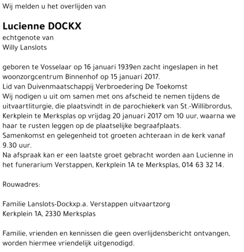 Lucienne Dockx
