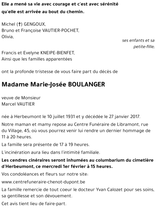 Marie-Josée BOULANGER