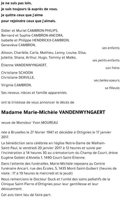 Marie-Michèle VANDENWYNGAERT