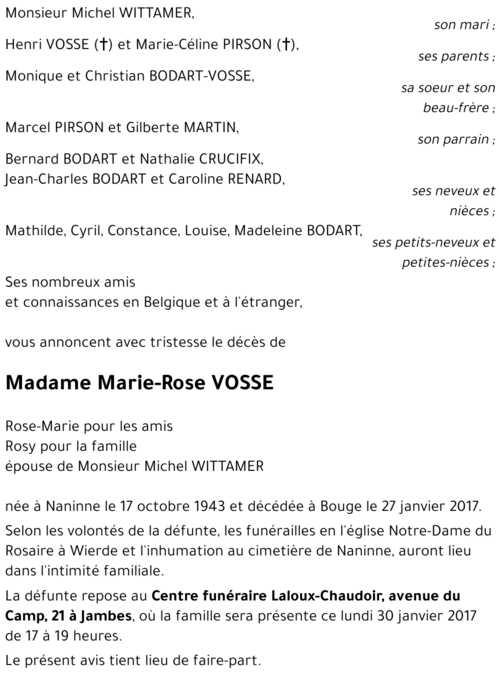 Marie-Rose VOSSE
