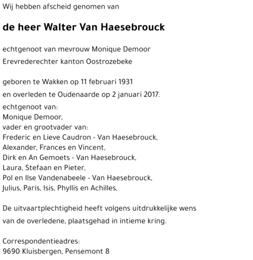 Walter Van Haesebrouck