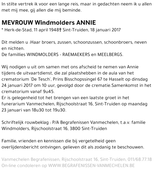 Windmolders Annie