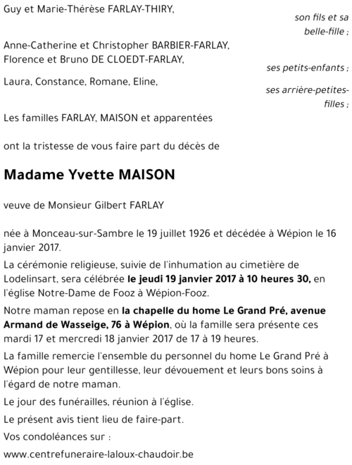 Yvette MAISON