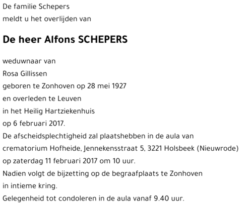 Alfons SCHEPERS