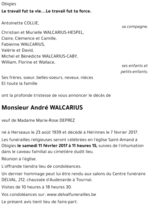 André WALCARIUS
