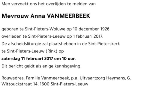 Anna VANMEERBEEK