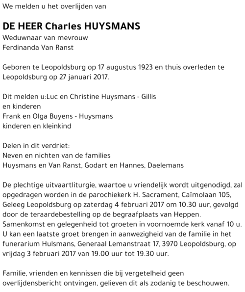 Charles Huysmans
