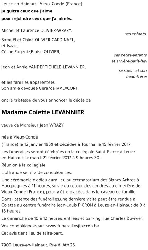 Colette LEVANNIER